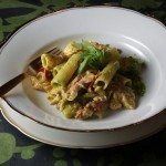 Rigatoni au saumon et pesto de roquette Rigatoni au saumon et pesto de roquette