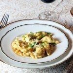 Schlickkrapfen, raviolis aux pommes de terre, fromages et ciboulette Schlickkrapfen, raviolis aux pommes de terre, fromages et ciboulette