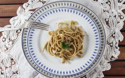 Bigoli in salsa, bigoli sauce aux anchois