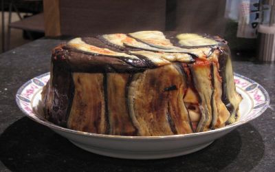 Timbale de macaronis et d’aubergines à la napolitaine