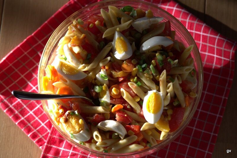 Salade de penne aux légumes