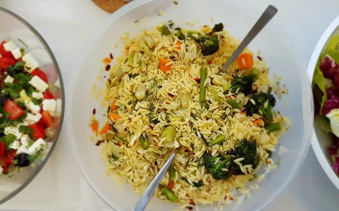 Salade d’orzo aux légumes grillés
