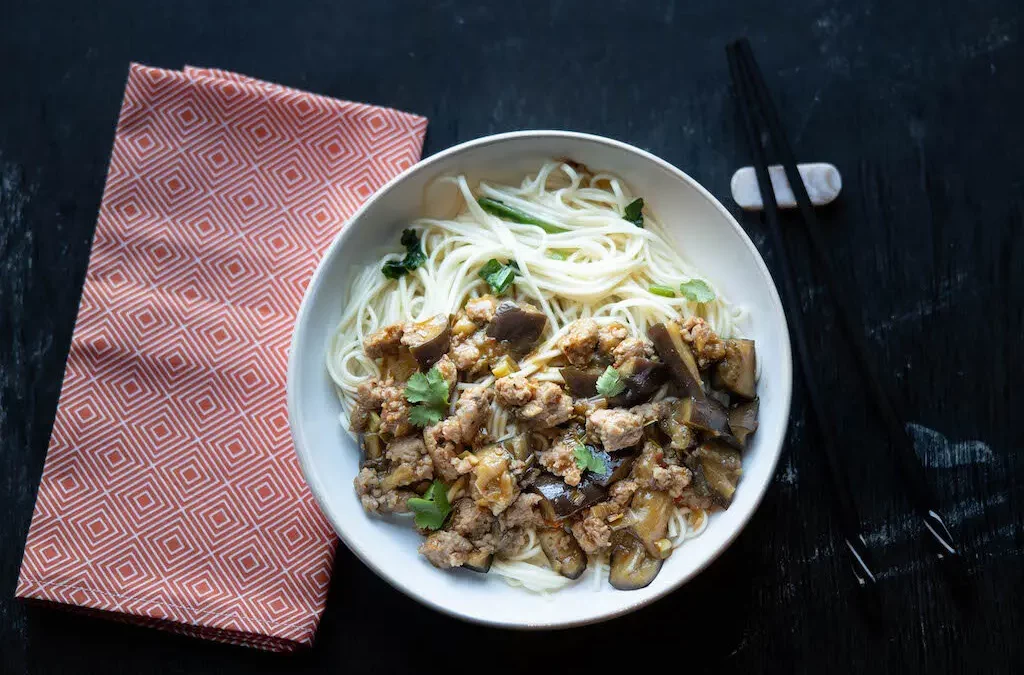 Mien aux aubergines yuxiang
