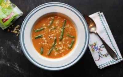 Sopa de legumes con massa pevide