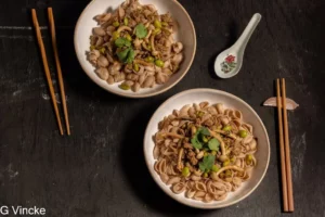 Oreilles de chat aux edamame