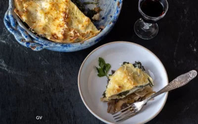 Lasagne au kale et aux champignons