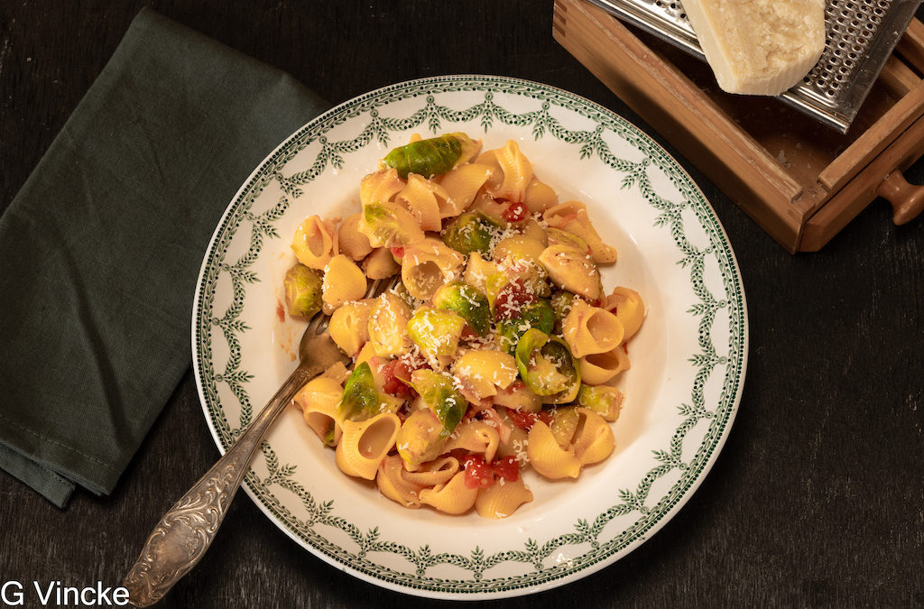Conchiglie ai cavolini di Bruxelles