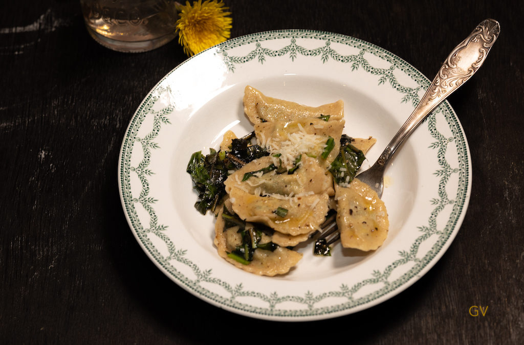Tortelli à la ricotta et au pissenlit