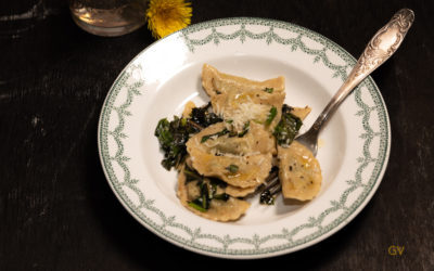 Tortelli à la ricotta et au pissenlit