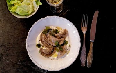 Raviolis slovènes farcis au millet et au fromage