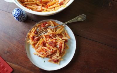Macaronis au chorizo et tomates