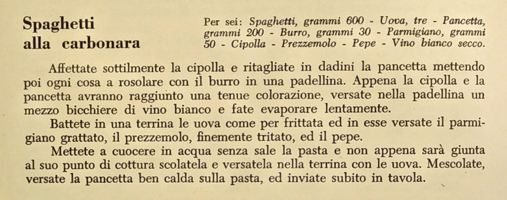 Carbonara du piccolo talismano-1964