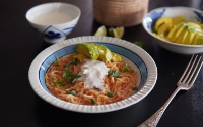 Sopa seca de fideos
